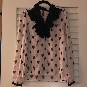 Pale pink 🖤 polyester blouse, Forever 21